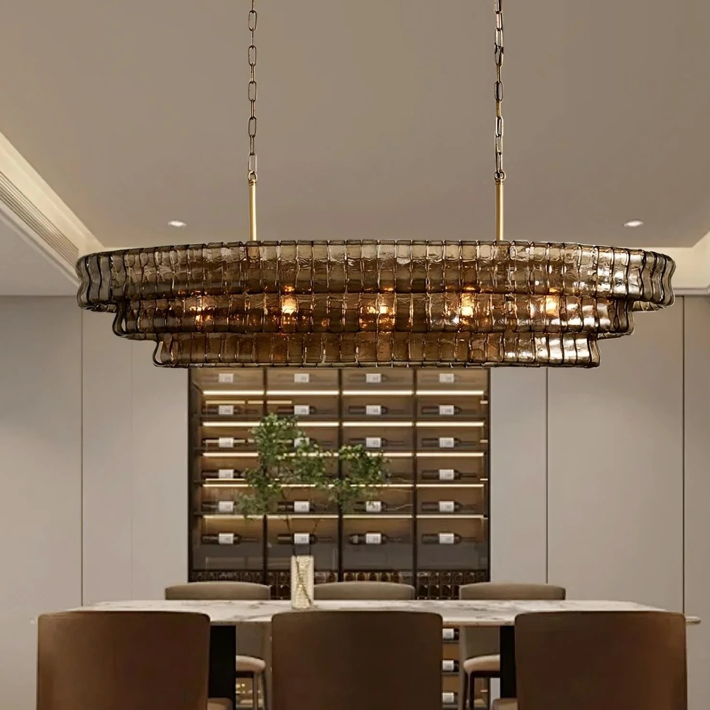 bronze oval chandelier