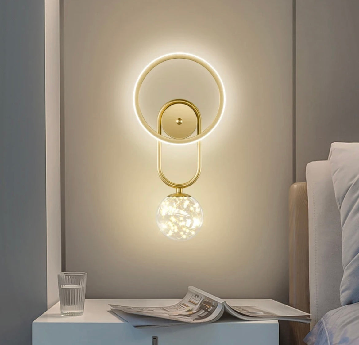 Gold modern bedside pendant lights​