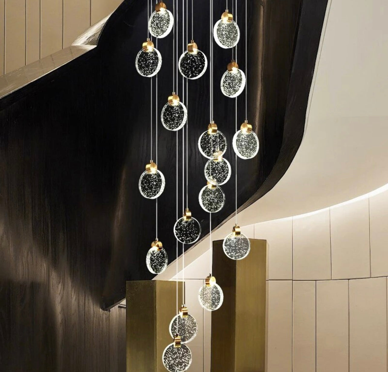 Sophisticated crystal chandelier with modern design