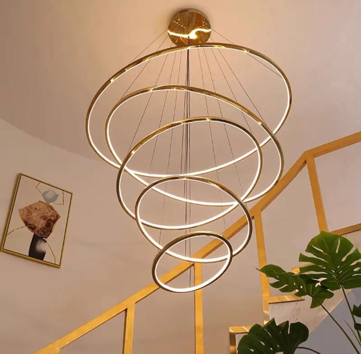 5 ring chandelier