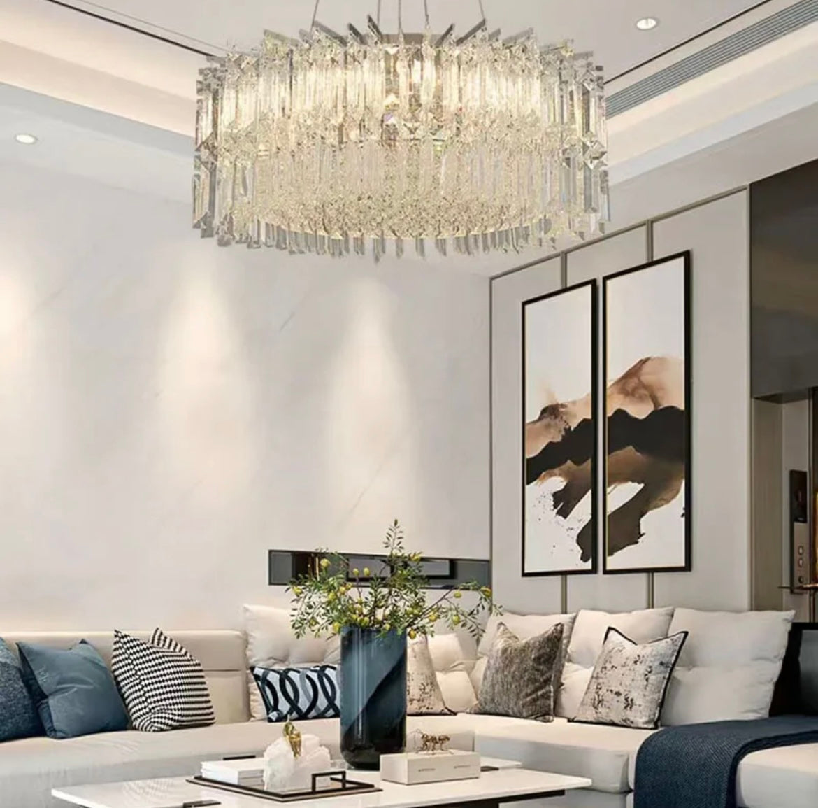 round Light Crystal Chandelier