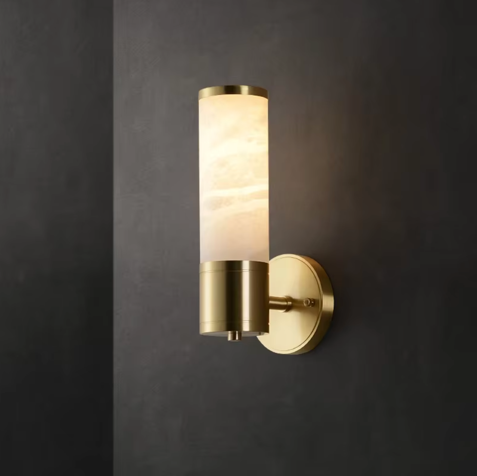 Gold and marble wall light for bedside