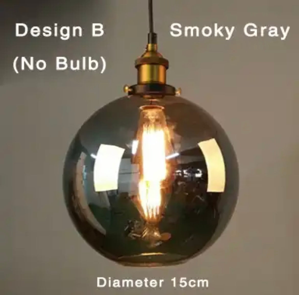 smokey Nordic Loft Modern Pendant Light