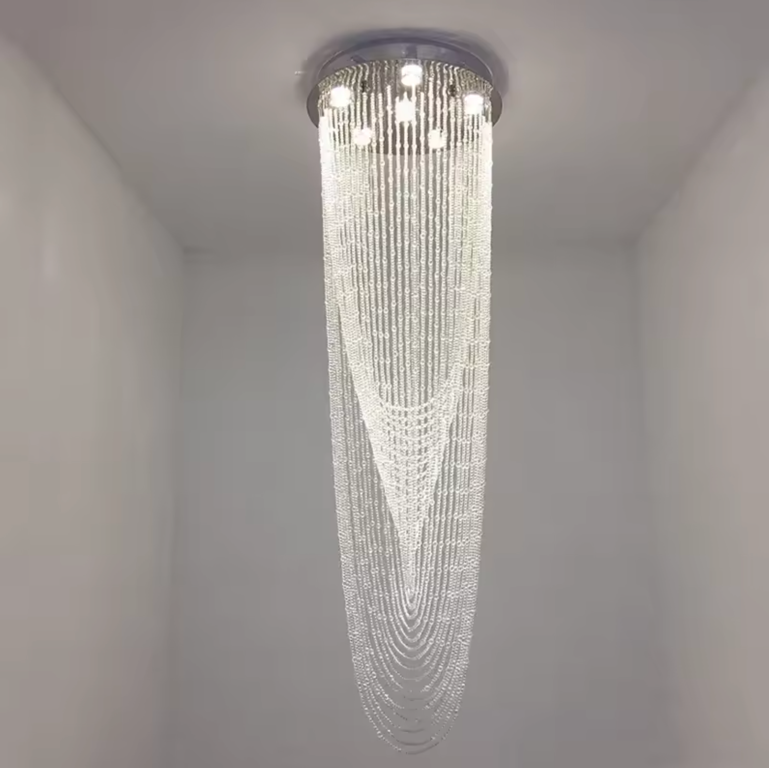 Crystal statement hallway lighting 