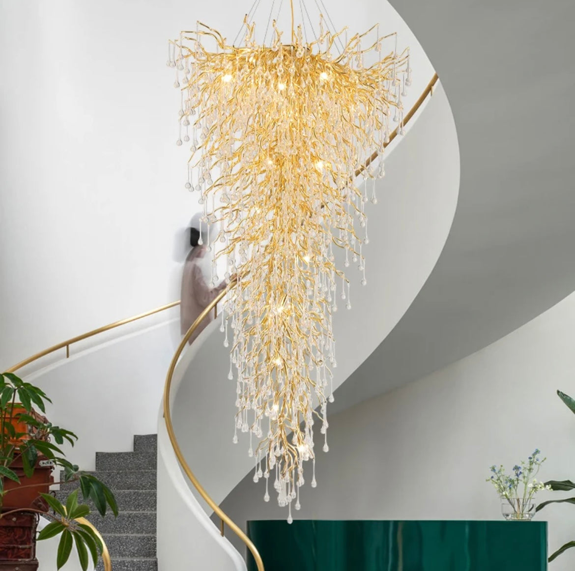 chandelier with gold